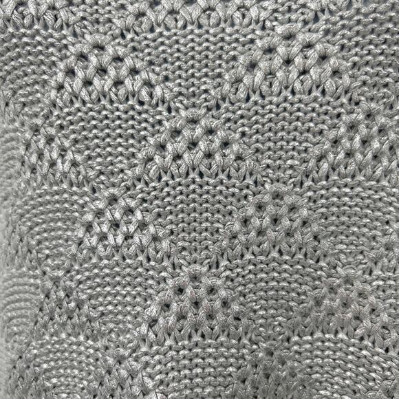 Anthropologie Moth Sana Foiled Silver Metallic Knit Tank Top XS X-Small Anthro - Picture 4 of 8